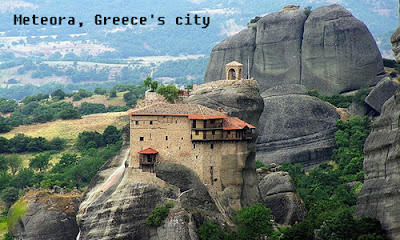 Meteora Greece sharp needle like rocks