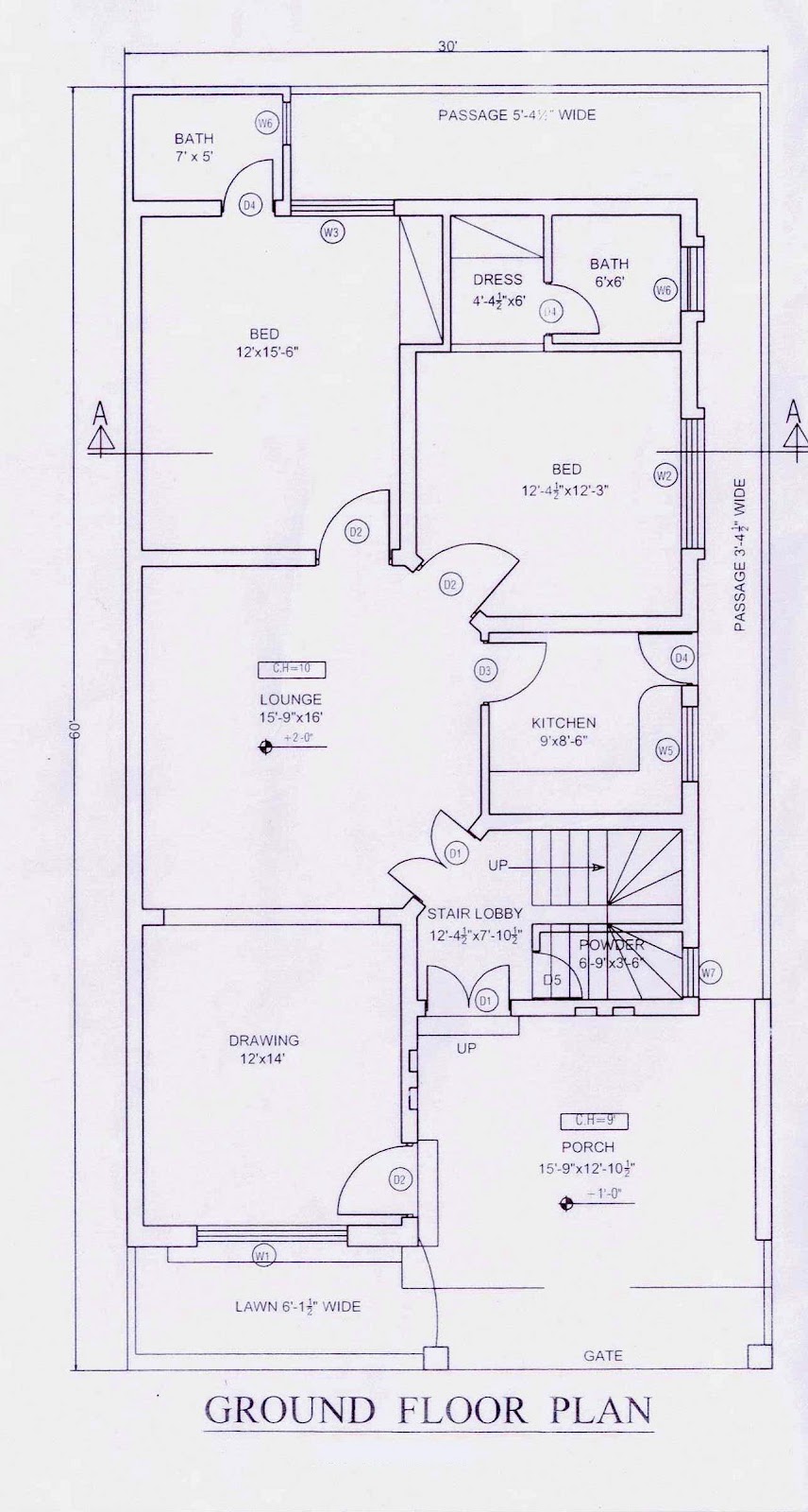 19 Inspirational 7 Marla House Map Design