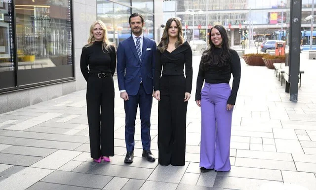 Princess Sofia wore a black emotional essence double-breasted blazer by Dorothee Schumacher at the Safer Internet Day