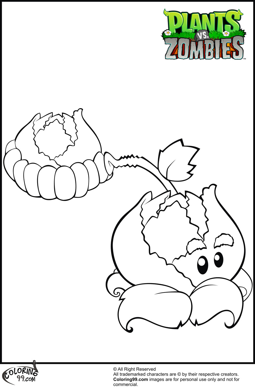 Plants Vs Zombies Coloring Pages