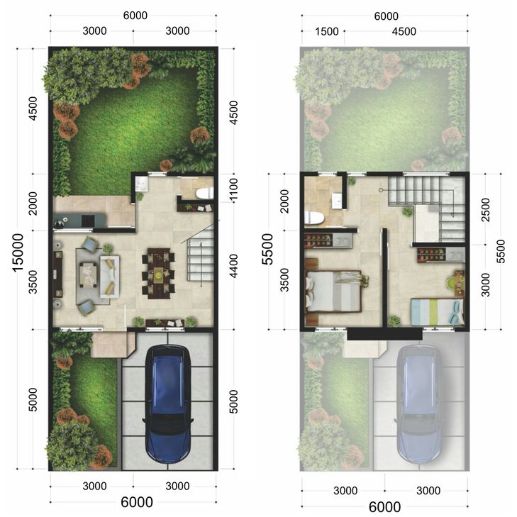 Denah rumah tipe 60 cluster kamila gardens candi sawangan depok