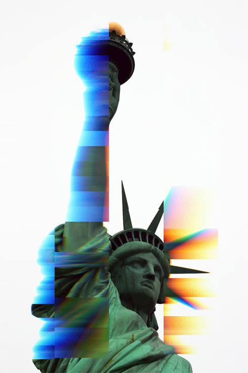 Statue Liberty Digital Artwork NYC Art