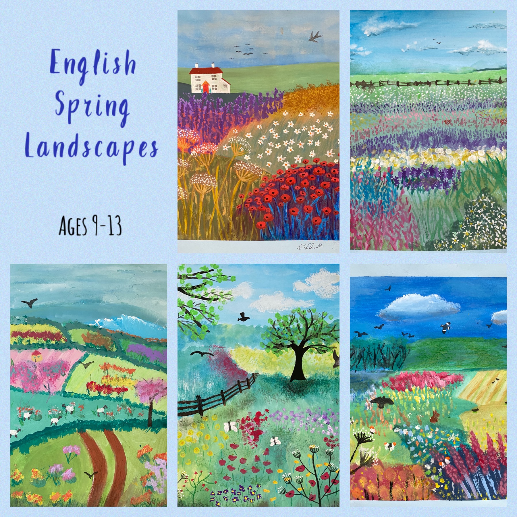 spring landscape painting