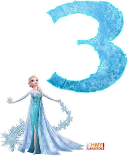 Alfabeto de Elsa de Frozen Haciendo Magia.  Elsa of Frozen Alphabet.