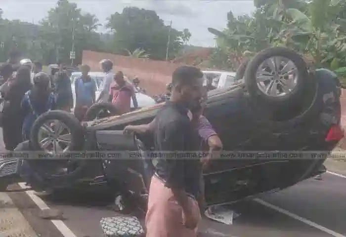 News, Nileshwara, Kasaragod, Kerala, Accident, Injured, 6 injured in car - bike collision.