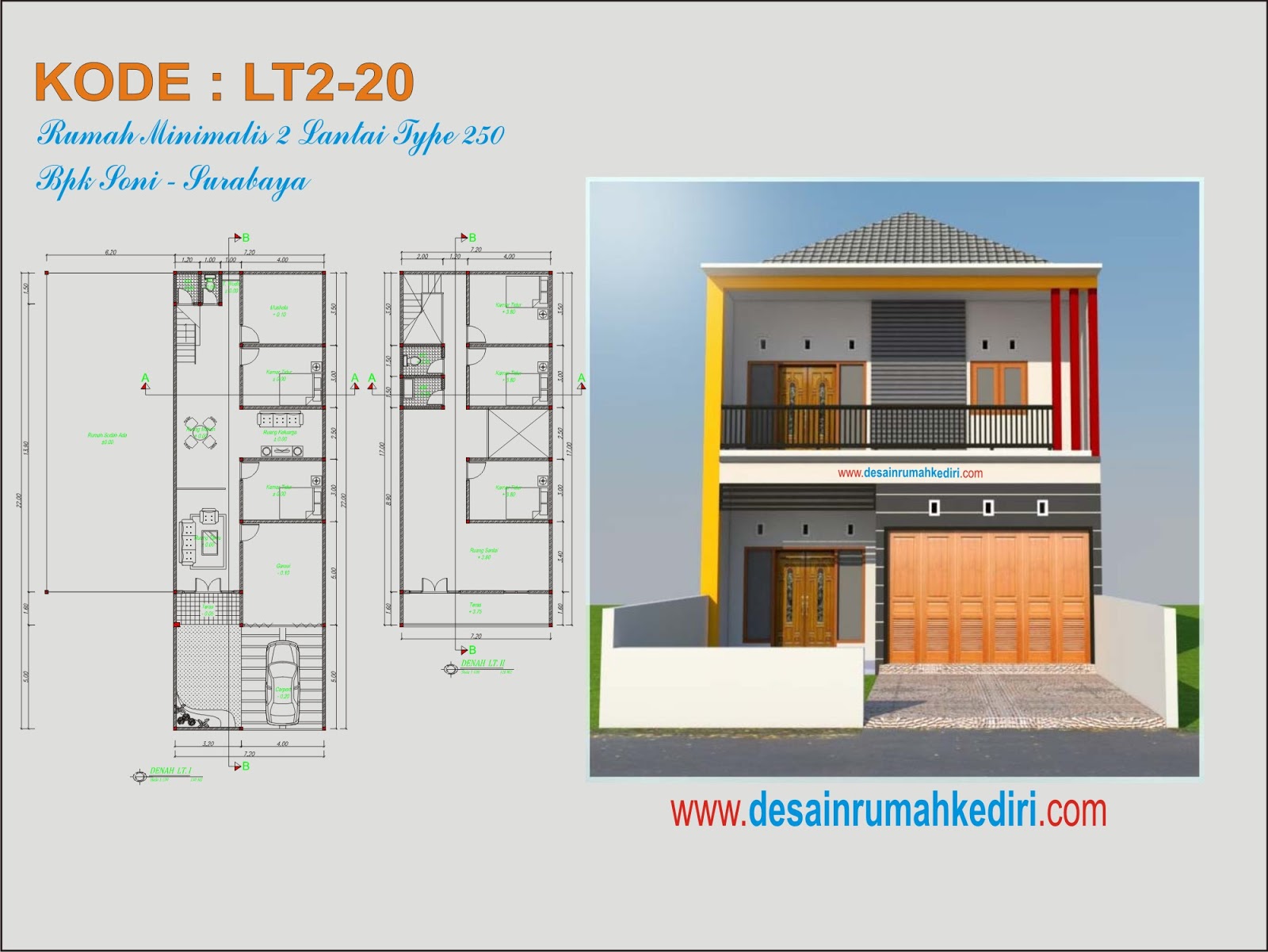 LT2 20 Desain Rumah  Minimalis  2  Lantai  Bpk Sony Surabaya  