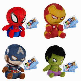 Marvel Mopeez Plush Figures by Funko - Spider-Man, Iron Man, Captain America & Hulk