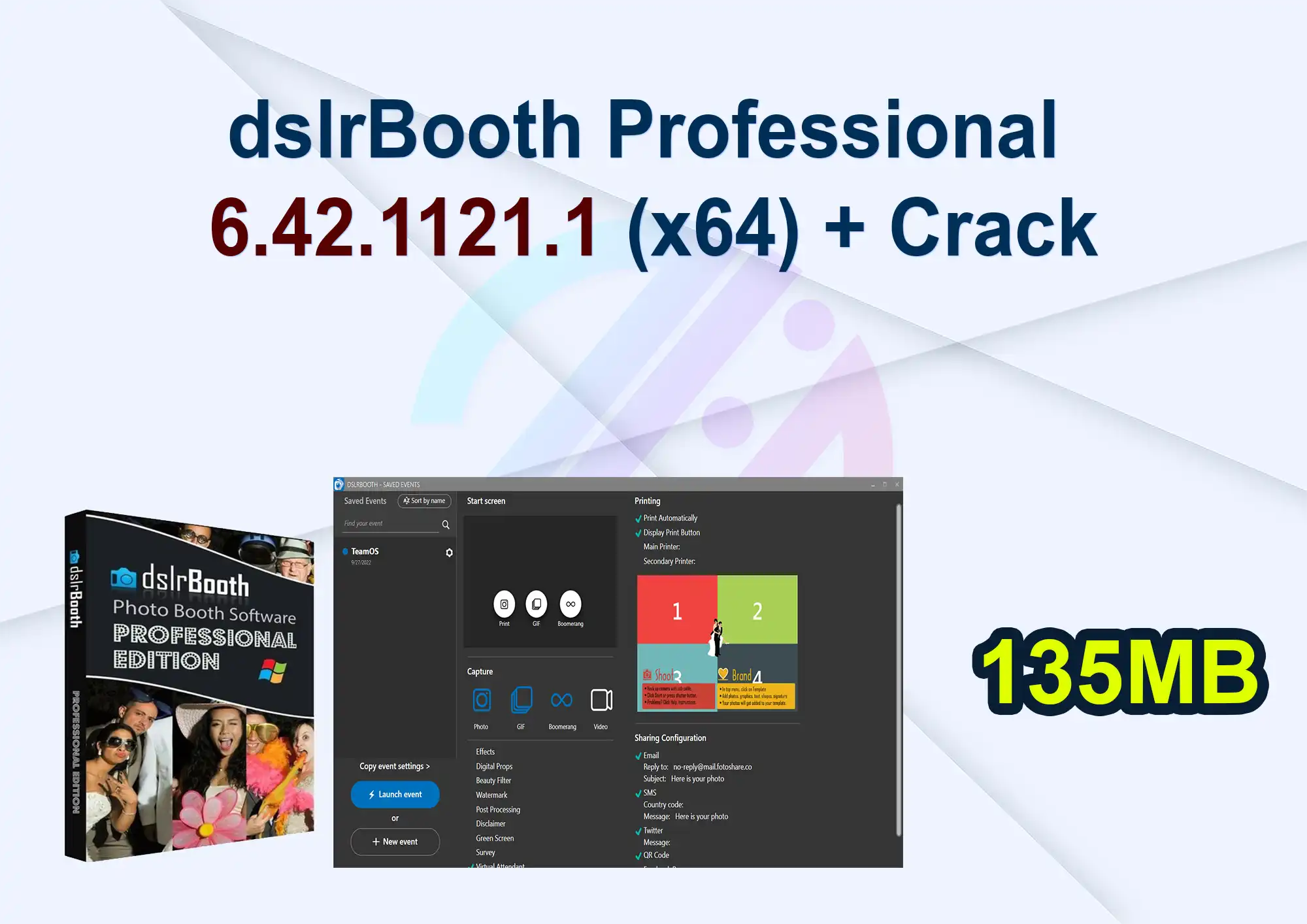 dslrBooth Professional 6.42.1121.1 (x64) + Crack
