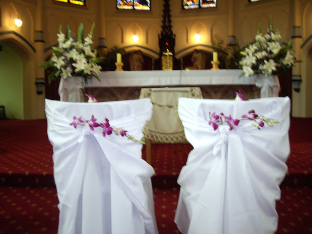 Church Wedding decorations Pew ends by Chanele Rose team