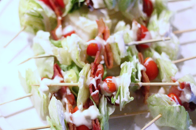 BLT salad wedge skewers - Harvest Night with doTERRA essential oils