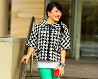 Houndstooth Jacket Green With Envy