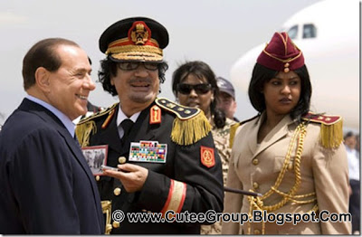 Libyan President Muammar Qazzafi's guards