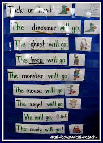 photo of: Kindergarten Anchor Chart for Trick or Treating via RainbowsWithinReach