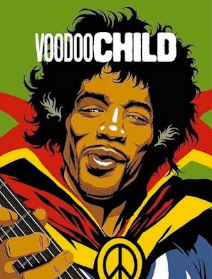 Jimi Hendrix em ilustração de Butcher Billy