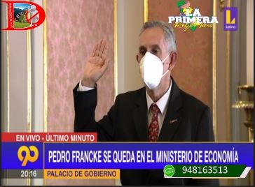 MINISTRO DE ECONOMÍA PEDRO FRANCKE FUE RATIFICADO EN SU CARGO