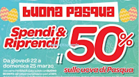 Logo Carrefour : Spendi&Riprendi il 50% sulle Uova di Pasqua