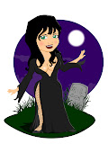 Here's my cartoon Elvira Illustration that I have been working on.