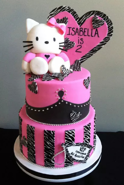 Tarta Original de Hello Kitty Cebra. 