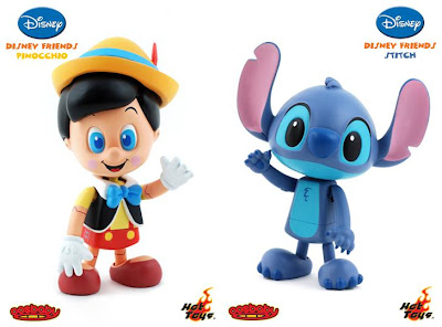 Disney Friends 3 Inch Cosbaby Viny Figures by Hot Toys - Pinocchio and Stitch