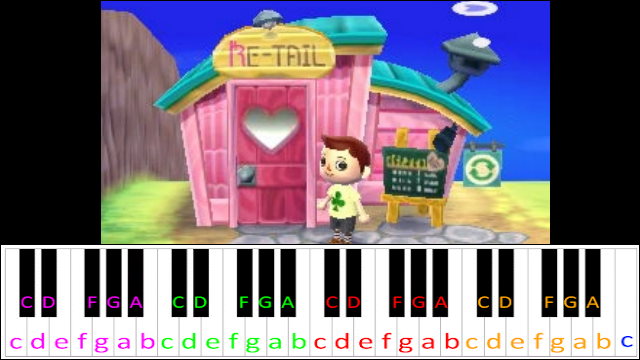 Re-Tail (Animal Crossing New Leaf) Piano / Keyboard Easy Letter Notes for Beginners