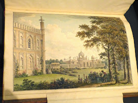 Designs for the Pavilion at Brighton West Front of the Pavilion   towards the Garden by Humphry Repton (1806)