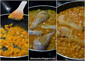 Pollo al curry con garbanzos