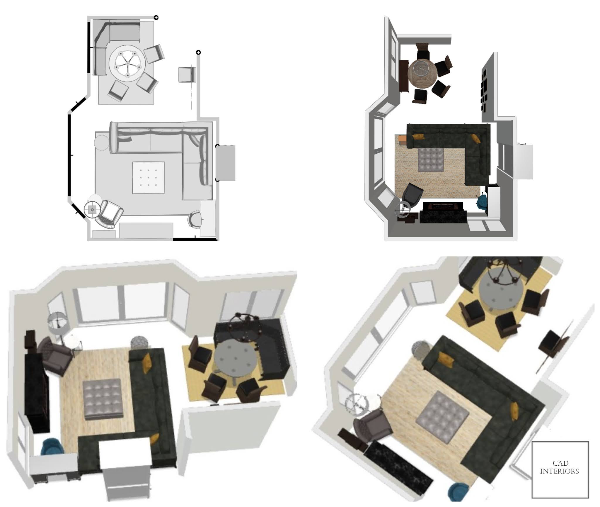 professional online virtual interior e-design floor plan layout