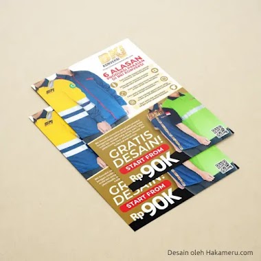 Desain Flyer Untuk Jasa Konveksi Pakaian BKI Konveksi Kalimantan Timur
