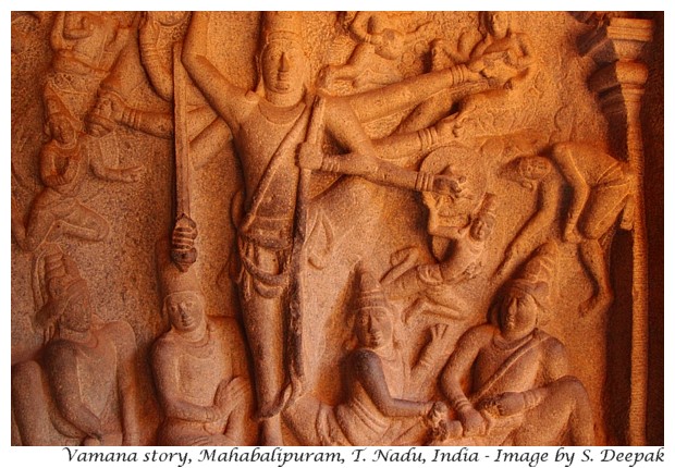 Vamana story, Rock temples & sculptures of Mahabalipuram, Tamilnadu, India - Image by S. Deepak