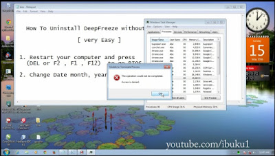 How to uninstall deep freeze 