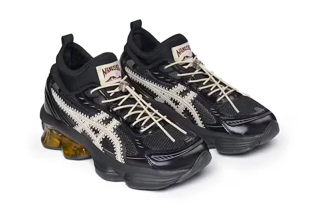 Nanushka and ASICS Collaborate on the GEL-KINETIC FLUENT