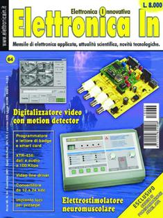 Elettronica In 64 - Novembre 2001 | ISSN 1124-8548 | TRUE PDF | Mensile | Elettronica
Elettronica In è una rivista mensile (10 numeri all'anno) di elettronica applicata con intenti didattici e divulgativi, rivolta a quanti operano nel campo della progettazione elettronica. 
In particolare ci rivolgiamo a quanti lavorano nei laboratori di Ricerca e Sviluppo e negli Uffici Tecnici di piccole e medie aziende nonché a quanti frequentano Corsi di Studio nel settore elettronico e informatico (studenti universitari e di scuola media superiore) ed ai loro insegnanti.
Prestiamo particolare attenzione anche a coloro che, pur non operando professionalmente in questi campi, sono affascinati dalla possibilità di realizzare in proprio dispositivi elettronici per gli impieghi più vari. 
I contenuti della rivista possono essere suddivisi in due differenti tipologie:
- Progetti pratici;
- Corsi teorici
In ciascun numero della rivista proponiamo progetti tecnologicamente molto avanzati, sia dal punto di vista hardware che software, che cerchiamo di illustrare nella forma più chiara e comprensibile occupandoci delle modalità di funzionamento, dei particolari costruttivi e delle problematiche software. In questo modo il lettore può acquisire e sperimentare in pratica una serie di conoscenze utili per cimentarsi in seguito con progetti simili o ancora più complessi. In ogni caso tutti i circuiti proposti sono originali ed hanno un'utilità immediata.
Nel secondo caso (Corsi teorici) vengono trattati argomenti di grande attualità per i quali non esistono ancora (o esistono in maniera frammentaria) informazioni approfondite. Agli aspetti teorici fanno sempre seguito applicazioni pratiche con le quali verificare sul campo le nozioni teoriche apprese.