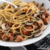 Spaghetti Aglio Olio with Luncheon Meat