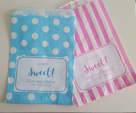 Wedding Sweet Table Sign and Paper Sweet Bags with Cute Labels