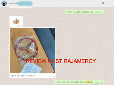 Review Customer Rajamercy Pembelian Emblem Logo Mercy