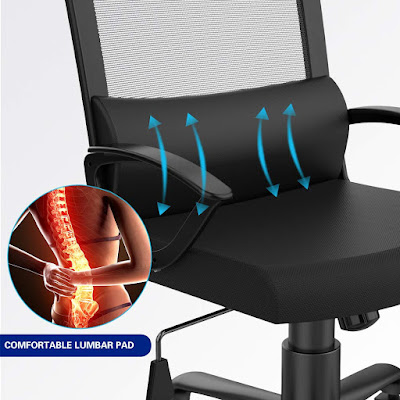 Ergonomic Office Chair with High Back Mesh and Adjustable Headrest
