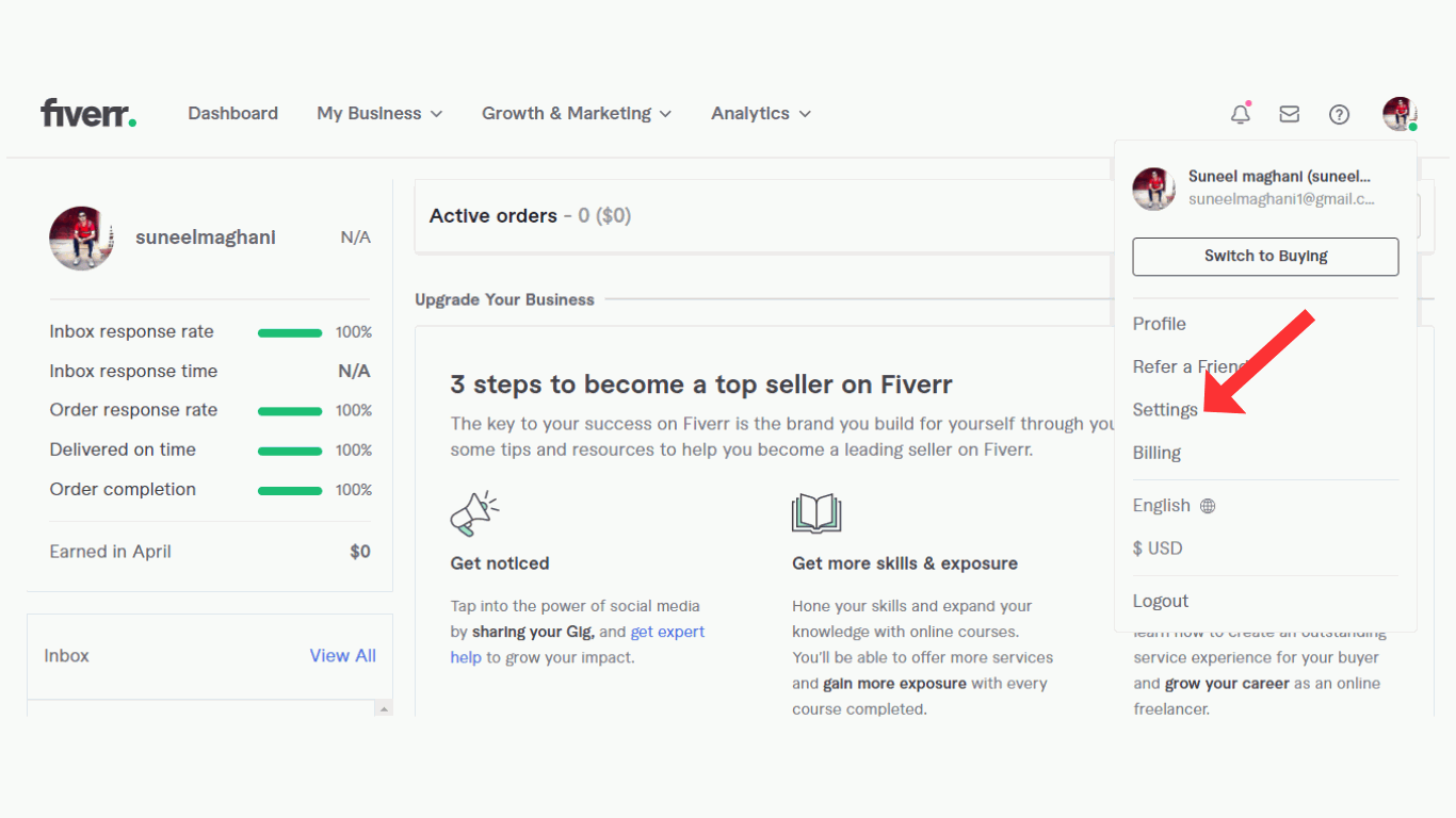 fiverr-account-settings
