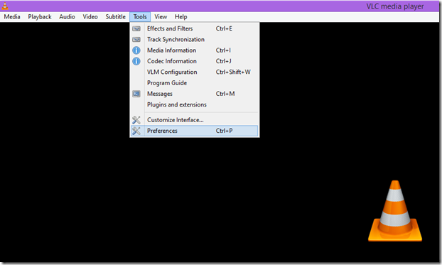 VLC Media Player - Tools - Preferences