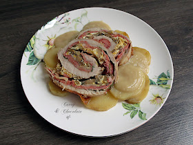 Lomo de cerdo asado y relleno para Navidad – Stuffed pork roast