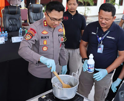 Kapolres Bintan Masak 332,28 Gram Sabu, Barang Bukti di Bulan Januari