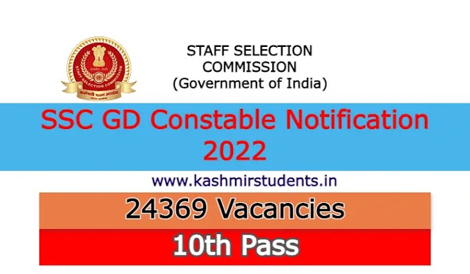 SSC GD Constable Notification 2022, 24369 Vacancies, Direct Links to Apply