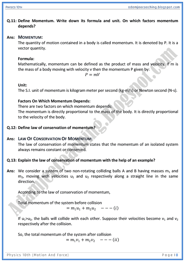 motion-and-force-question-answers-physics-10th