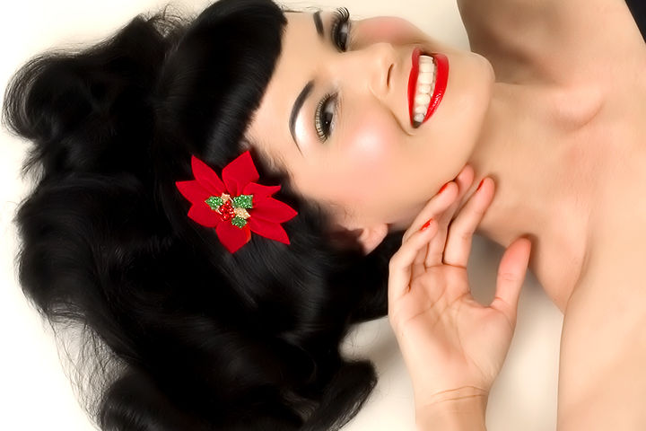 pin up girl hair