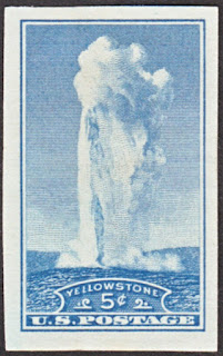 Yellowstone National Park Imperforate 5¢ 1935
