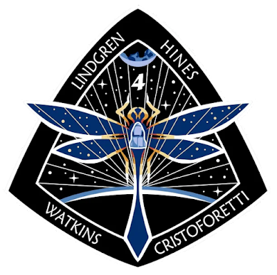 Crew 4 mission patch with dragonfly