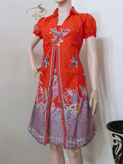 Dress Batik Rama Kupu Orange