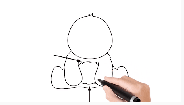 How to draw a bear for kids.
