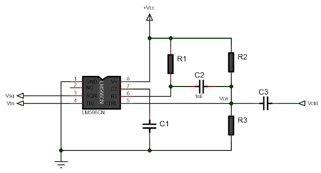 LM566 VCO circuit diagram