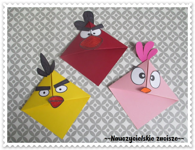 Zakładki do książek DIY minionki, angry birds