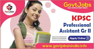 KPSC Professional Assistant Gr II